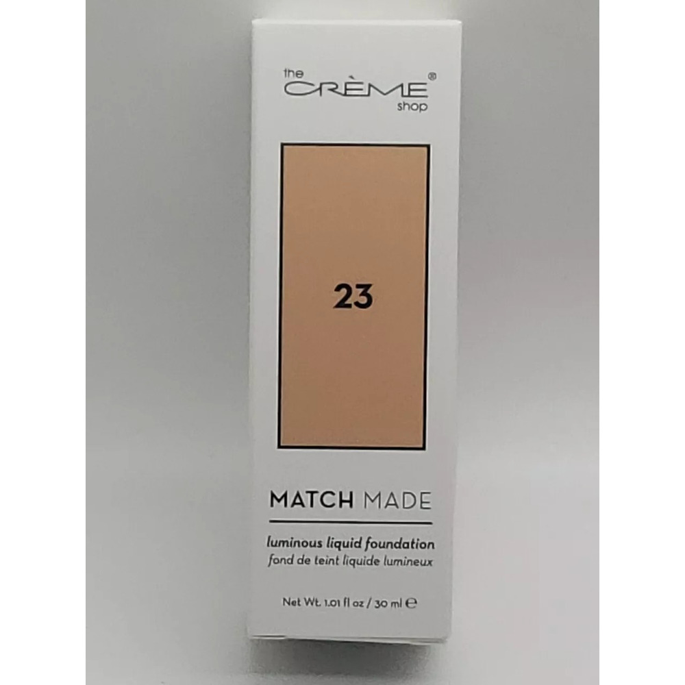 THE CRÈME SHOP Match Made Luminous Liquid Foundation Buildable Shade 23 NIB